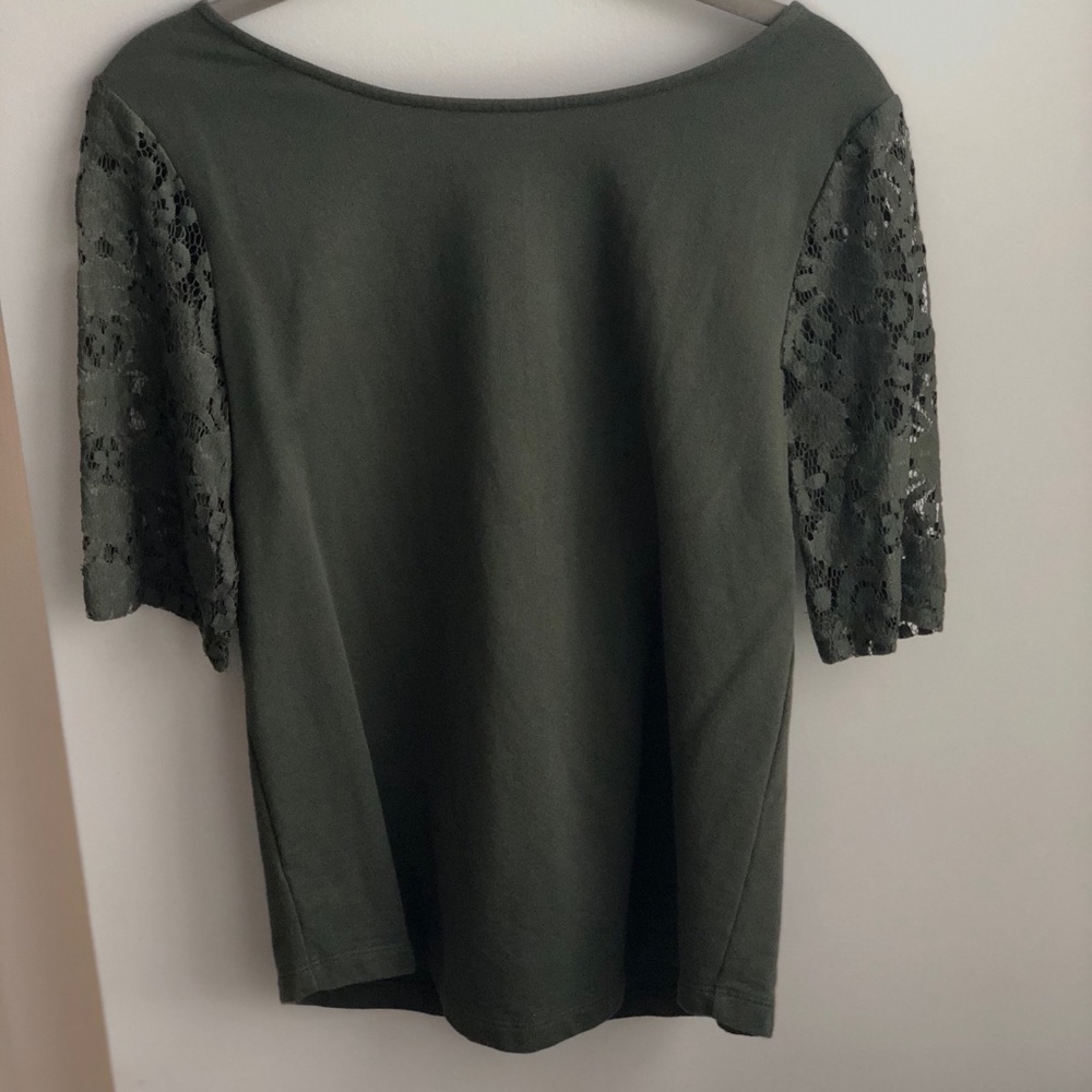 Olive green laced blouse